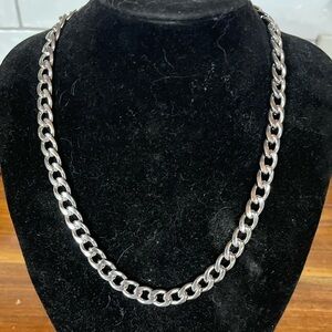 Men's Silver Chain Necklace about 21"